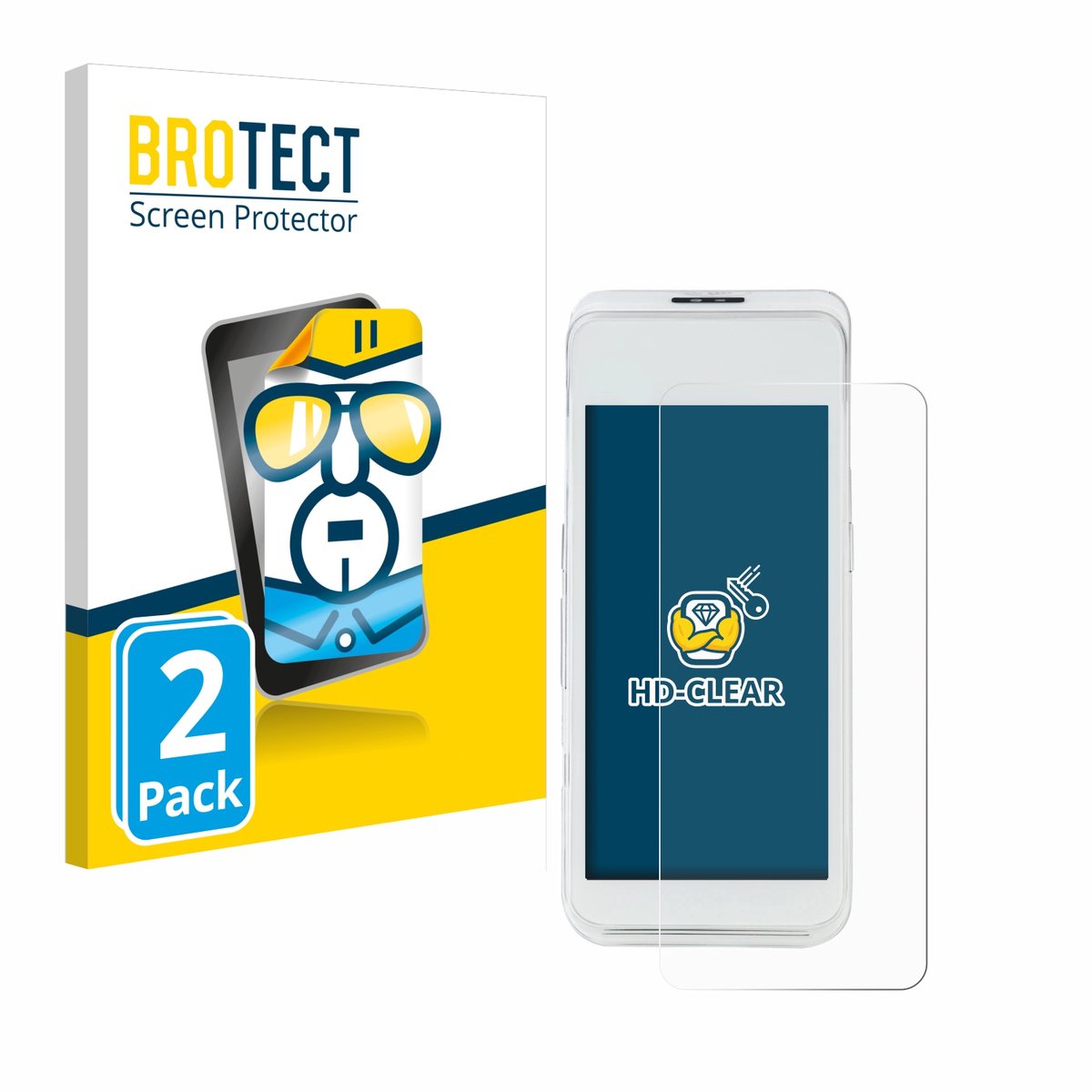 BROTECT - Screenprotector voor Pax A920 Pro - Folie Beschermfolie transparant 2 Stuks