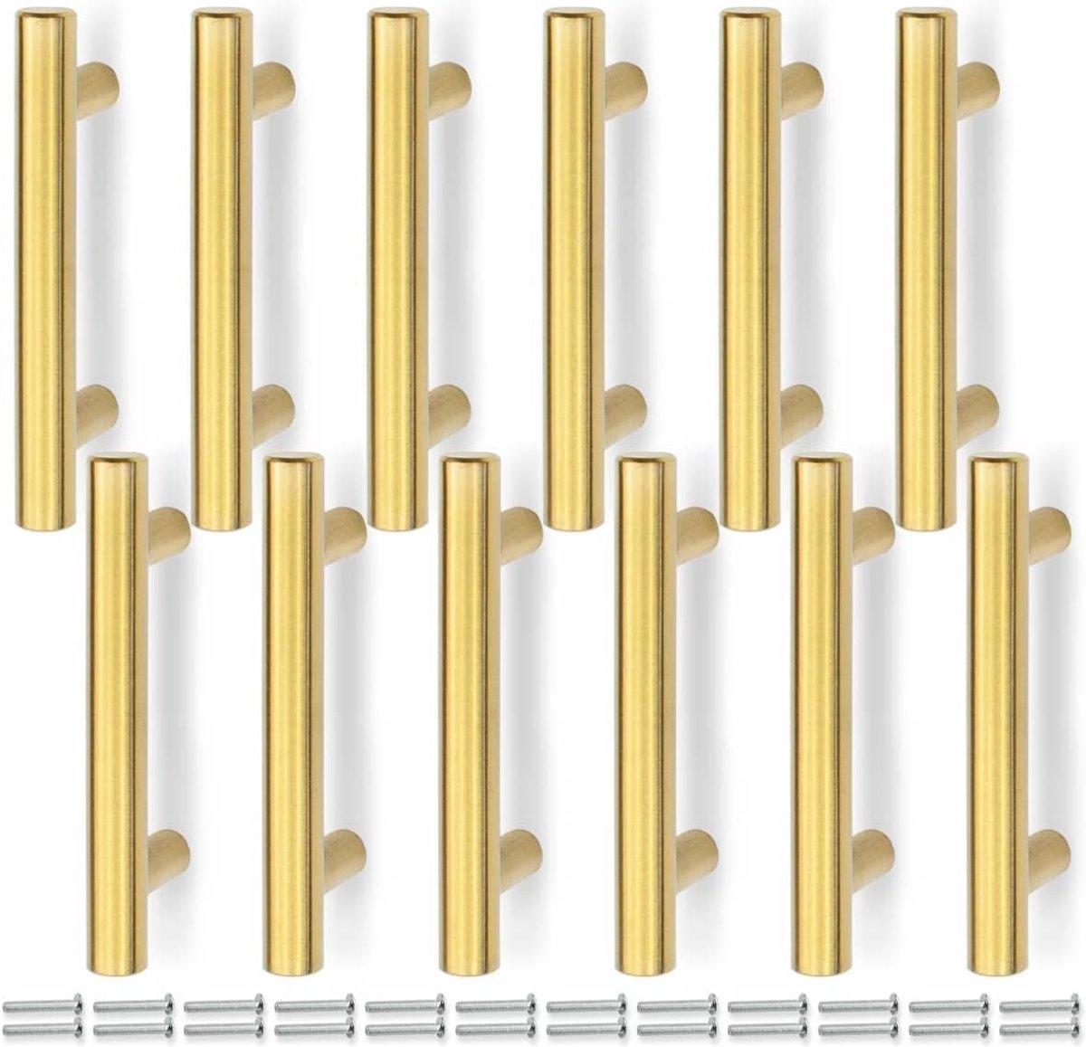 Kastgrepen - Meubelgrepen - Handgrepen - Deurgreep zwart - handgrepen kast - Roestvrij staal - Kastgrepen voor Kastdeur en Meubels - Gat afstand 64 MM - 12 stuks - van Imperatoris