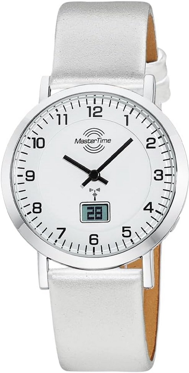 Elegante Dameshorloge met Leren Band en Datumweergave