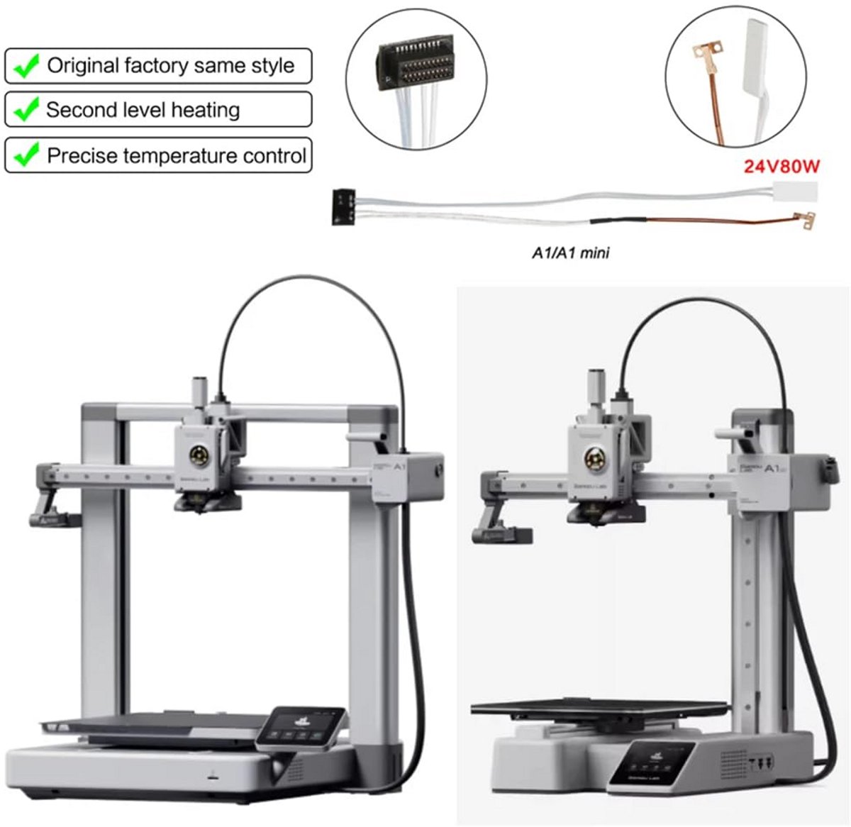 Upgrade Onderdelen voor 3D Printer Hotend Montage met Temperatuursensor