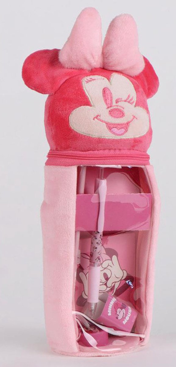 Disney Minnie Wink roze pluche etui gevuld