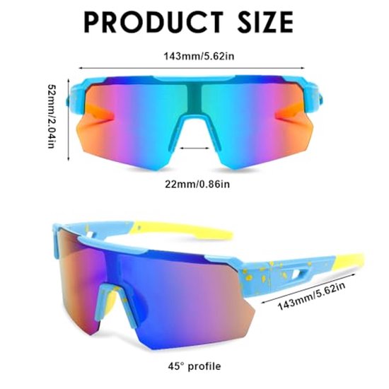 Zonnebril - UV400 Polarised - Groot Panoramisch Design — afbeelding 2