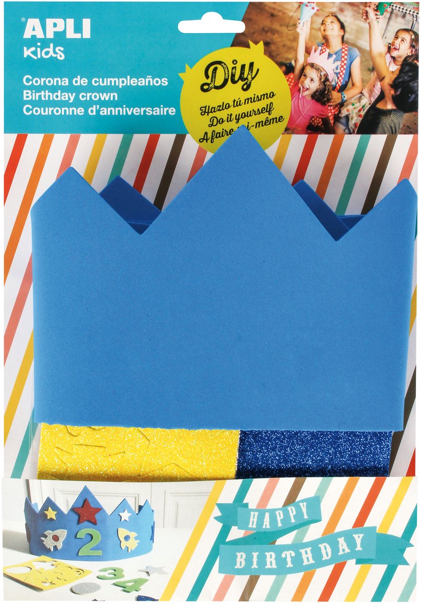 Verjaardagskroon EVA Foam - blauw