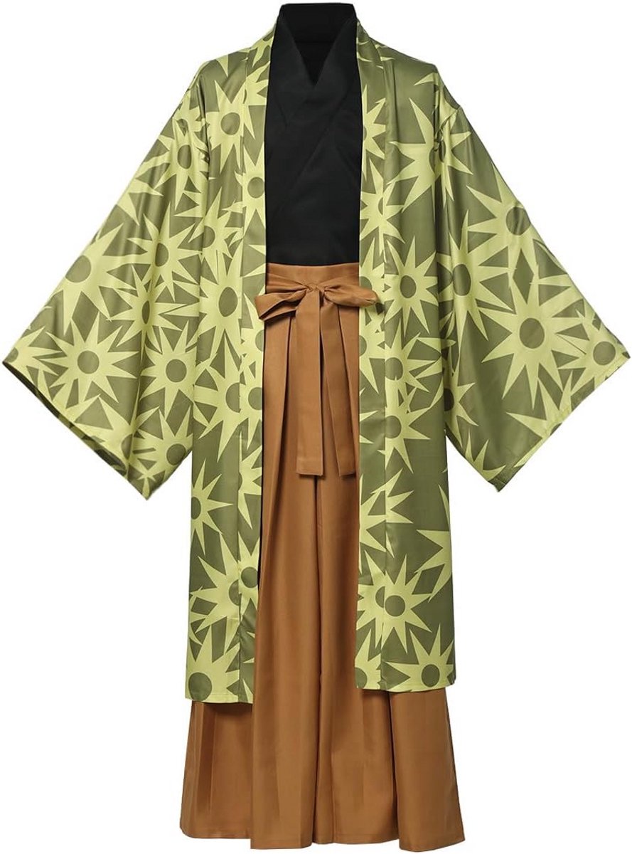Japanse Yukata Kimono voor Heren - Badjas Set met Obi en Hoofddeksel