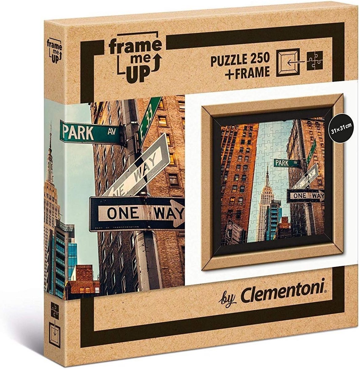 250-Delige Puzzel met Inclusief 31x31 cm Lijst - Zonder Lijmen Ophangen