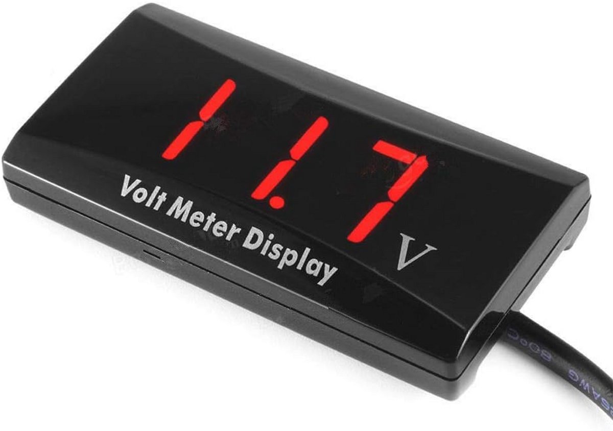 Waterdichte Digitale Voltmeter LED 12V Spanning Meter voor Auto en Motorfiets