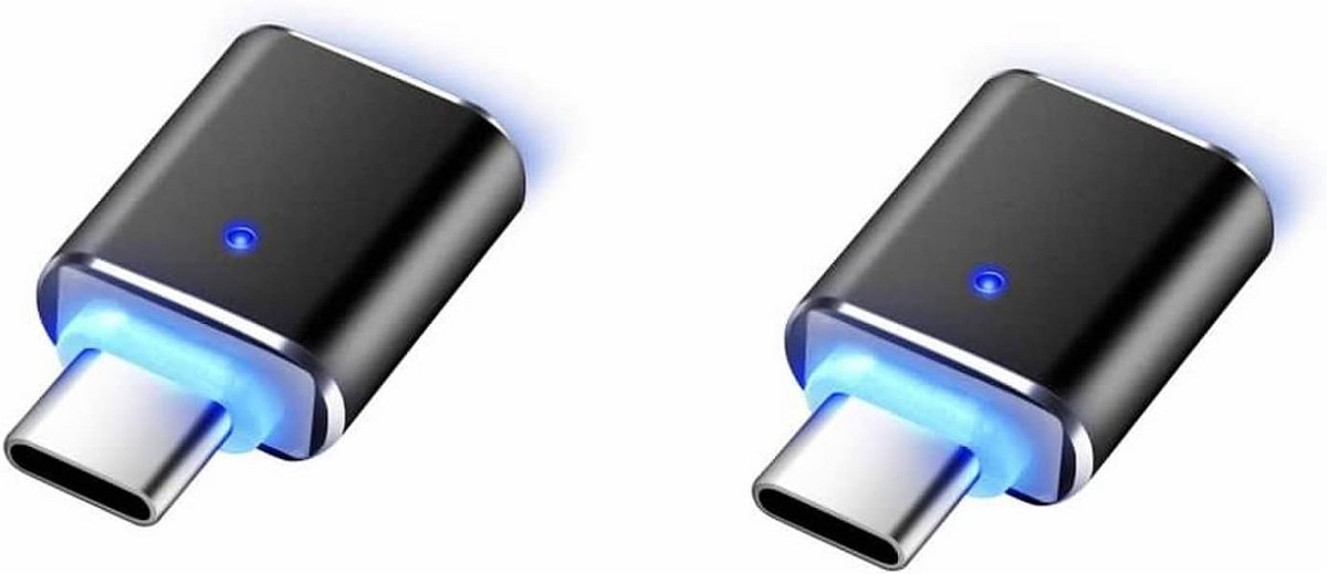 2-Pack USB-C naar USB Adapter OTG Ondersteuning voor Telefoons en Tablets