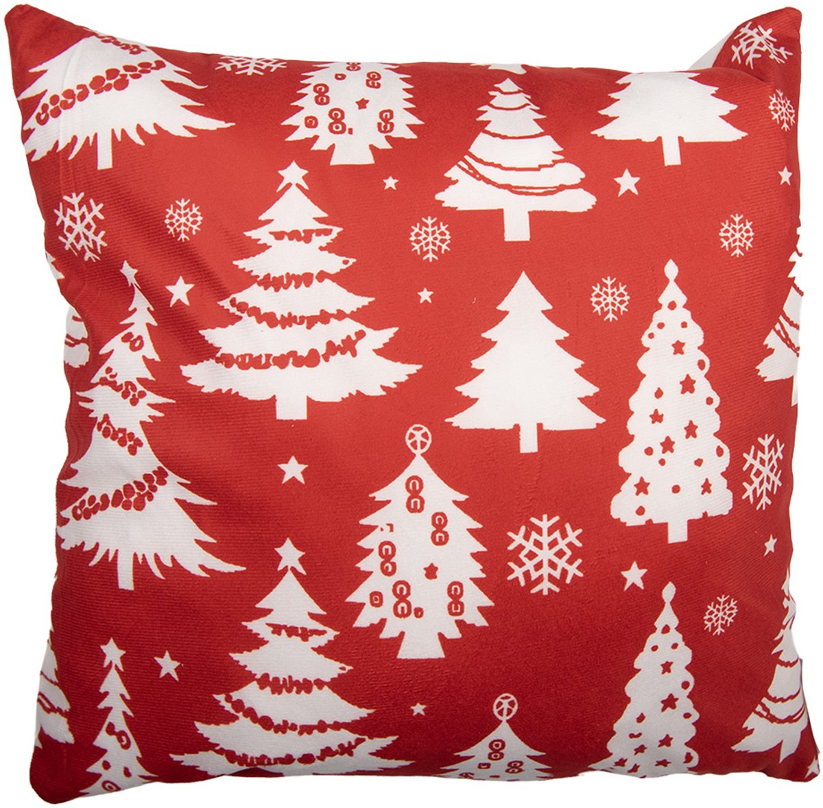 Clayre & Eef Kussenhoes 45x45 cm Rood Polyester