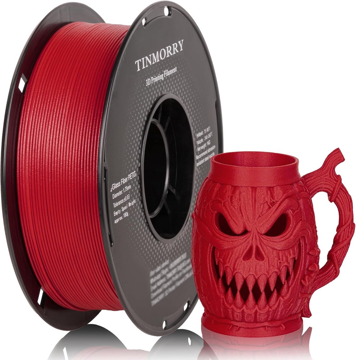 PETG Glasvezel Filament 1.75mm 1KG - Hoge Impactbestendigheid en Stijfheid voor FDM 3D Printers