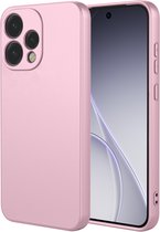 MobyDefend Hoesje - Geschikt voor Oppo Reno15 - Matte Siliconen Backcover - Licht Roze