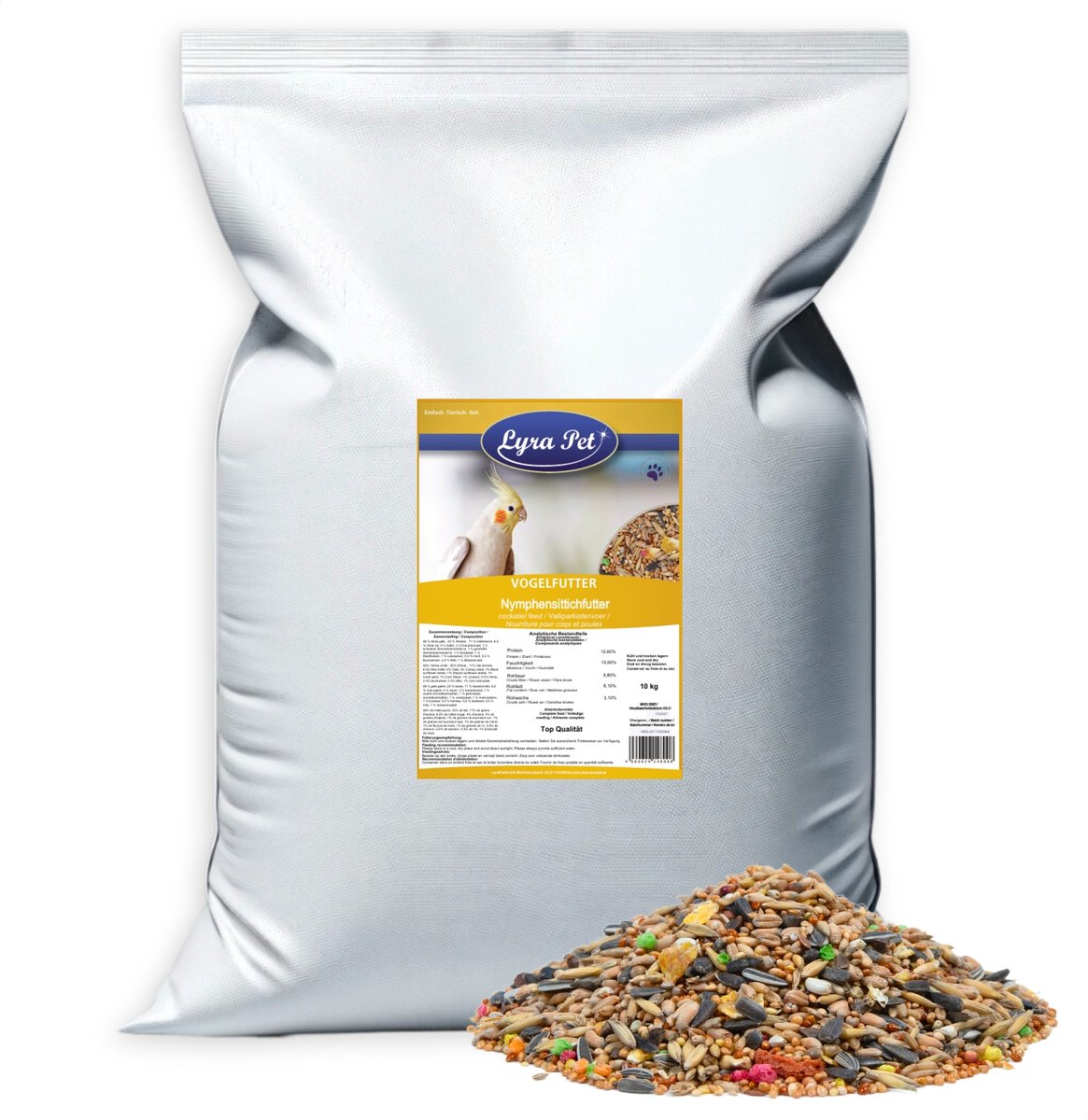 10 kg Lyra Pet® valkparkietenvoer voor grote parkieten