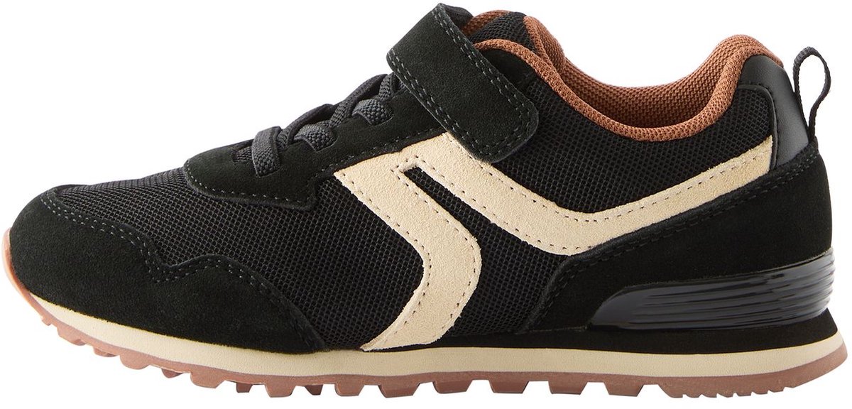 Next - Jongens - Elastische veterschoenen met één bandje, brede pasvorm (G) - Zwart