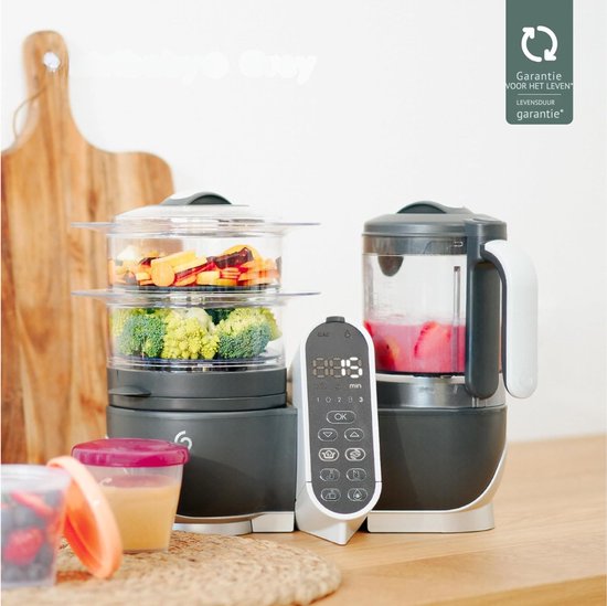 Florixa® Stoomkoker baby - Stomer en Blender - 6-in-1 Multifunctionele Baby Cooker - Grijs - 40cm x 25cm x 32cm van Merkloos — afbeelding 3