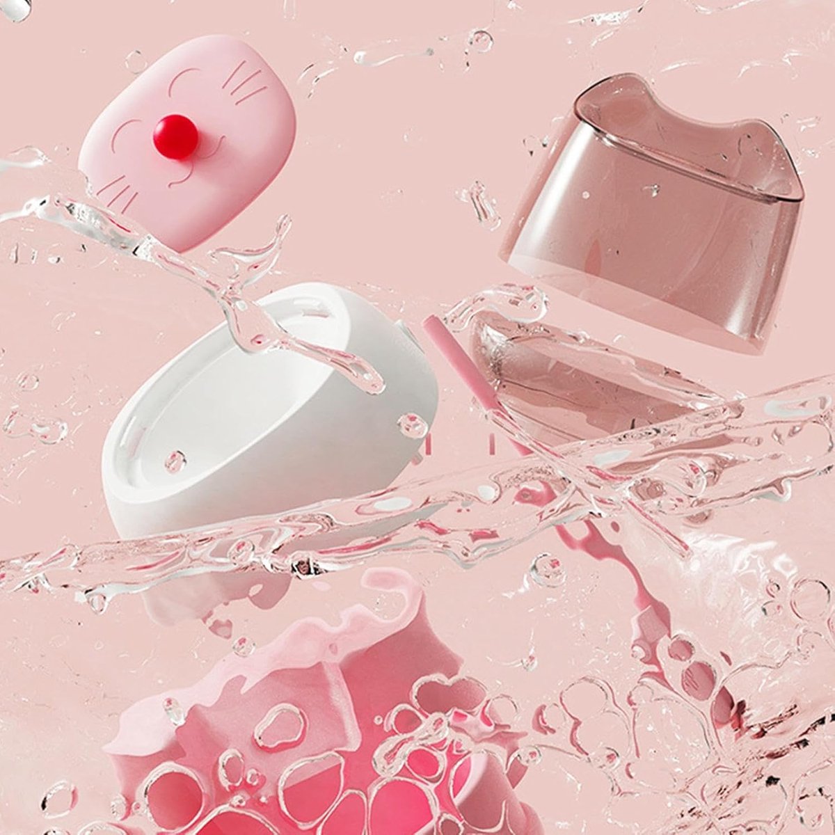 FixionParts Automatische Voederautomaat Kat 2 Liter Roze - afbeelding 3