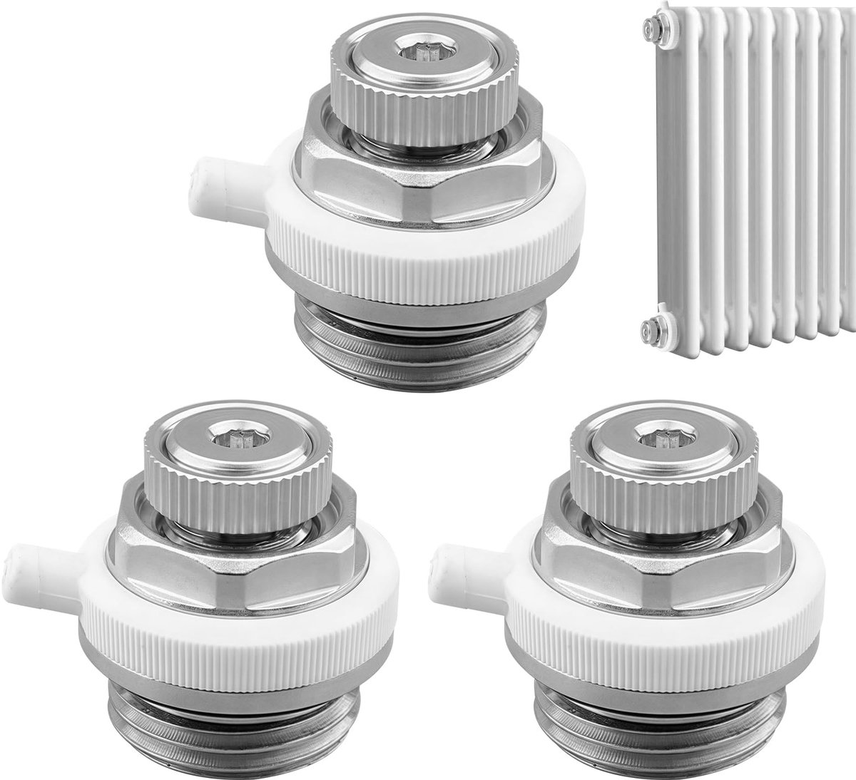 Automatische Luchtventiel - Zelfontluchtende Radiatorventiel Set - 1/2 Inch Draad