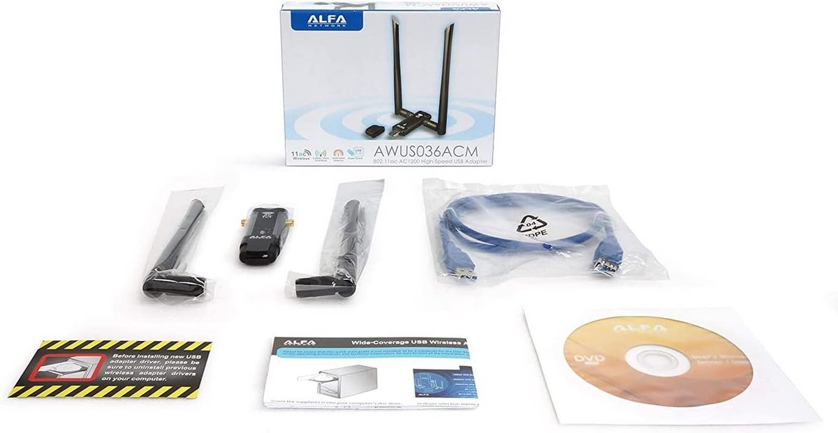 Dual-Band 802.11ac USB Wifi Adapter 2.4/5GHz voor Snel Internet