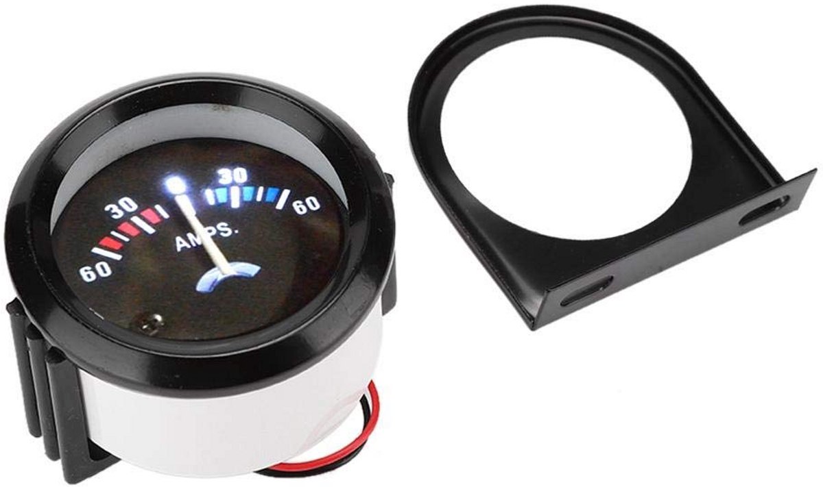 Universele 12V Auto Ampèremeter Gauge 52mm 60-0-60A voor Tuning en Retrofit