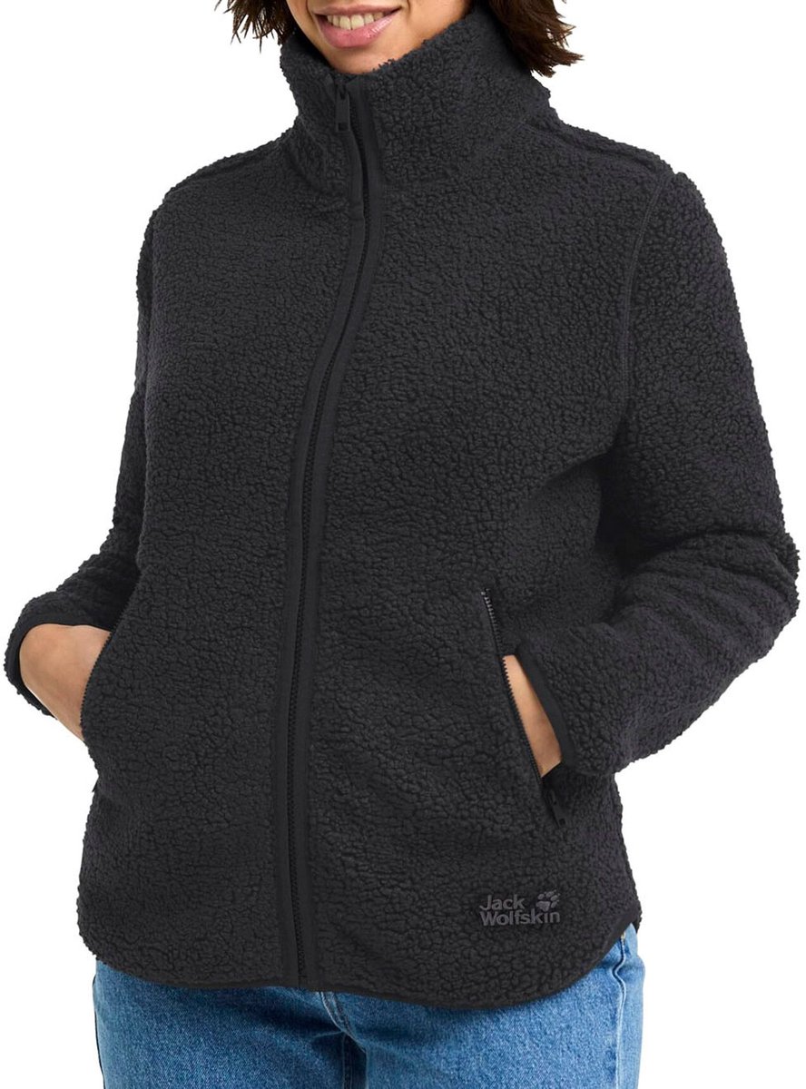 Jack Wolfskin High Curl Fleecejack Dames Zwart