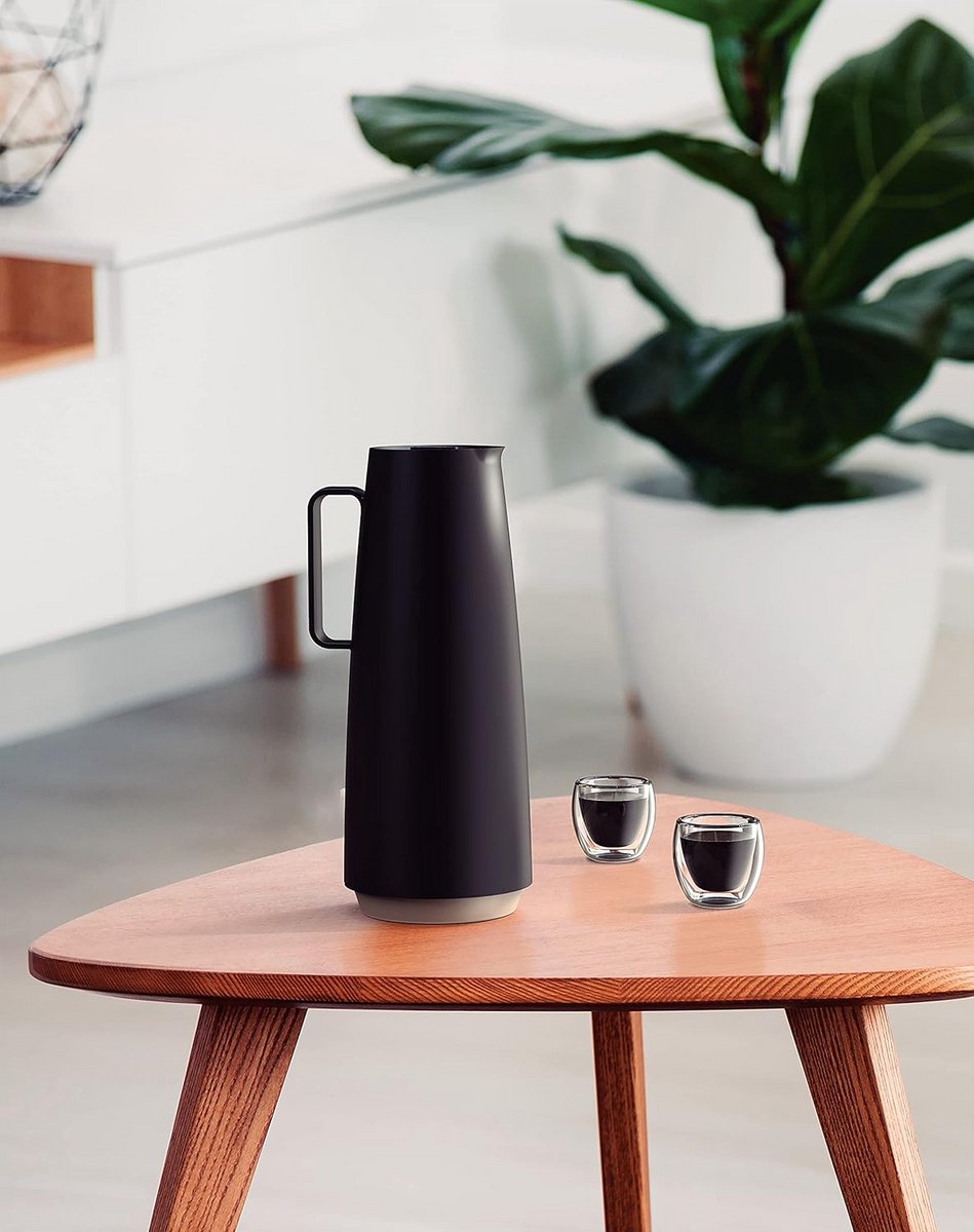 Thermoskan Zwart 1 Liter voor Warm en Koud Behoud