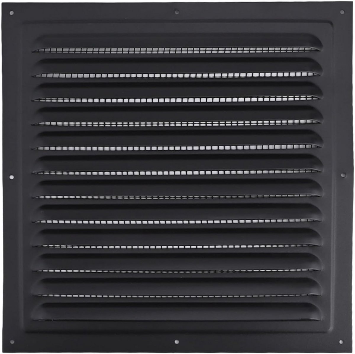 Vierkante Zwarte Ventilatie Rooster Aluminium met Nerf voor Binnen en Buiten
