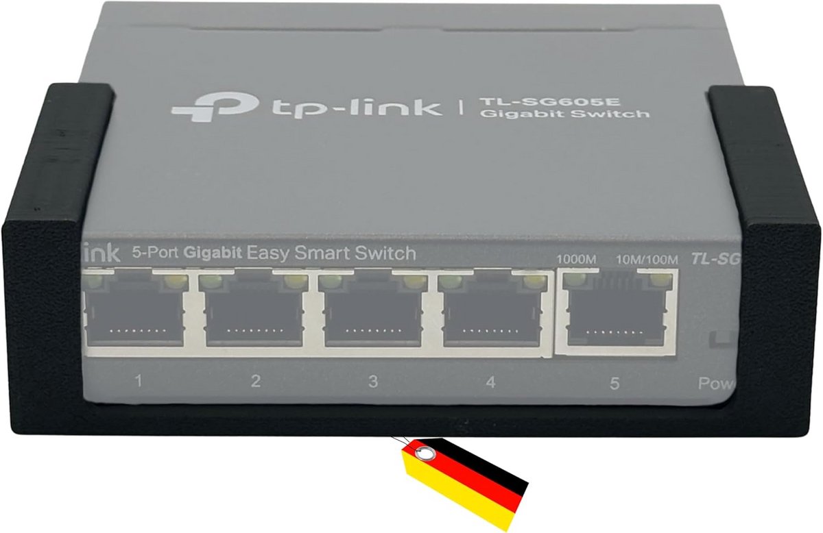 Wandhouder voor 5-poorts Netwerk Switch en Controller Montage