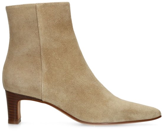 Sacha - Femme - Bottines en daim beige à talon - Taille 38