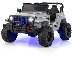 Speelgoedvoertuig | Elektrische Auto met Hoge Snelheid/lage Snelheid Op Batterijen Aangedreven Speelgoedauto met 2 Zitplaatsen-Grijs