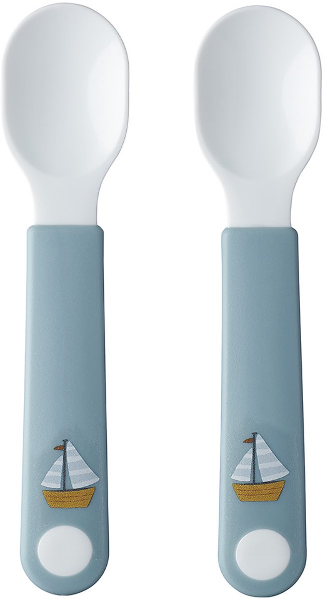 Mepal Mio oefenlepel – Set van 2 – Goede grip – Kinderservies – Sailors Bay