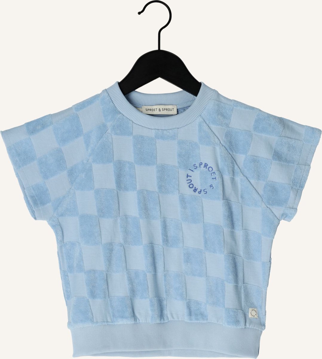 Sproet & Sprout Raglan Sweatshirt Terry Polo's & T-shirts Jongens - Polo shirt - Lichtblauw - Maat 116