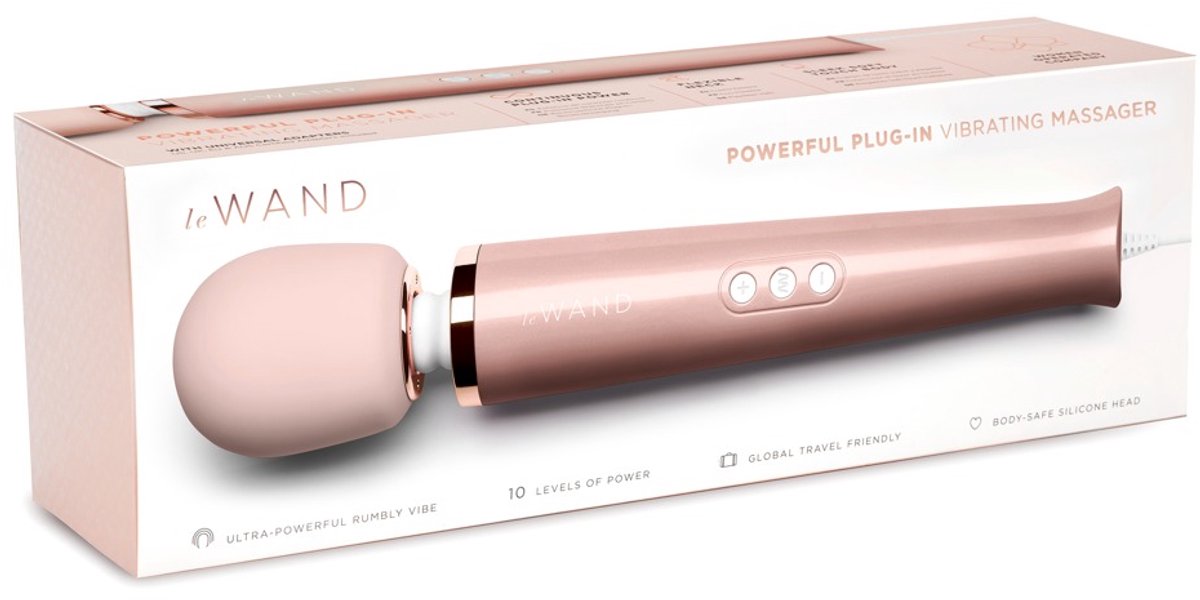 Le Wand Powerful Plug-In Vibrerende Massage Vibrator Roze