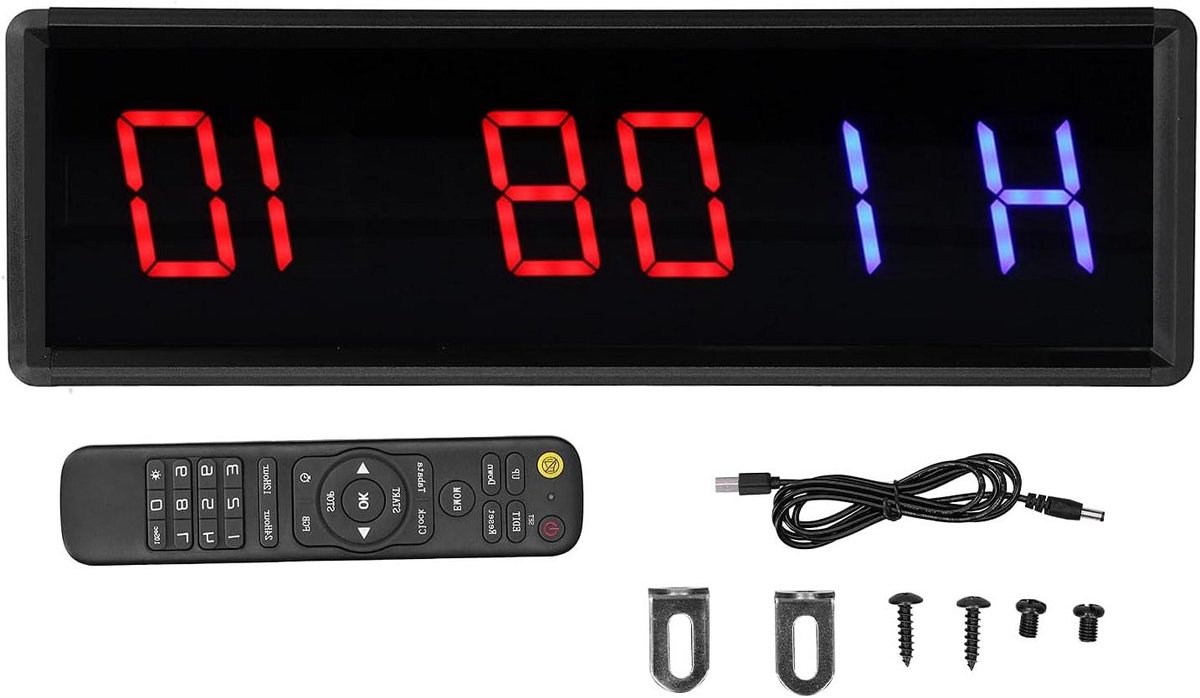 Interval timer met groot LED-display voor gymnastiektraining met afstandsbediening