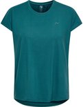 Donkergroen Only Play t-shirt met korte mouwen en subtiel logo op de borst.