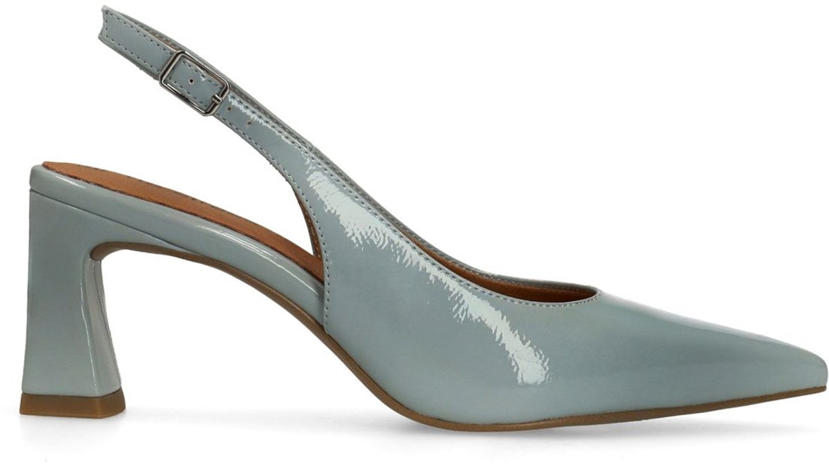 No Stress - Dames - Blauwe lak slingbacks - Maat 36