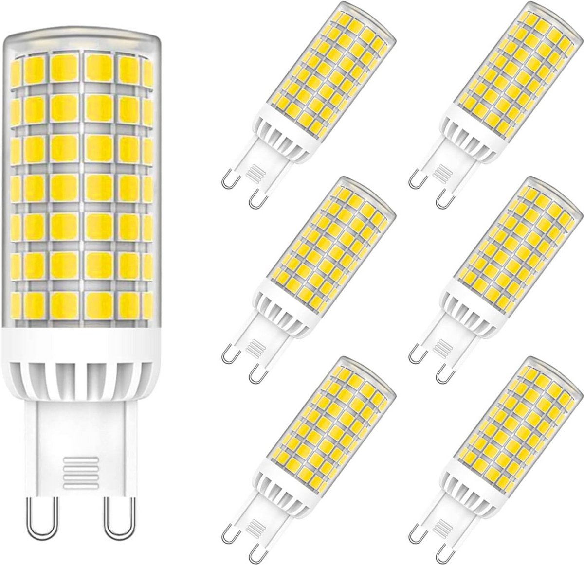 G9 LED Lamp 9W (75W Vervanging) 750 Lumen Koud Wit 6000K - 6 Stuks - Niet Dimbaar
