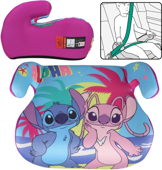 DISNEY Stitch Autostoeltje, kinderzitje, kinderstandaard 22-36 kg, 125-150 cm