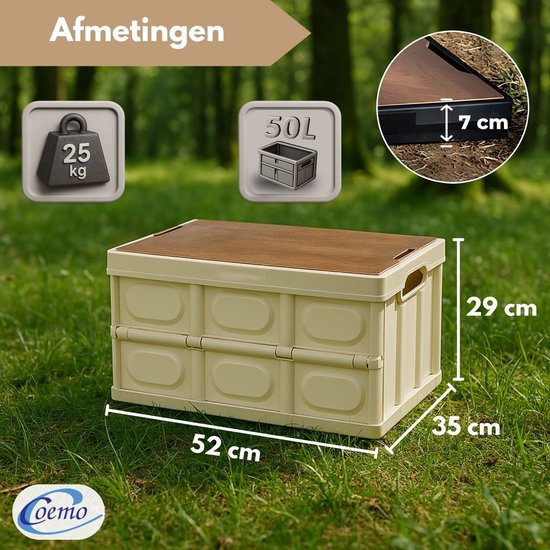 Opvouwbare opbergdozen met deksels, kratten met deksels, plastic opbergbakken, stapelbare, opvouwbare multifunctionele doos voor kleding, speelgoed, boeken, voedsel, opbergcontainers, wit — afbeelding 4