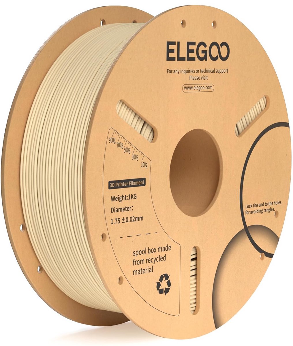 PLA+ Filament 1.75mm Beige 1kg - Sterker 3D Printer Filament met Hoge Maatnauwkeurigheid