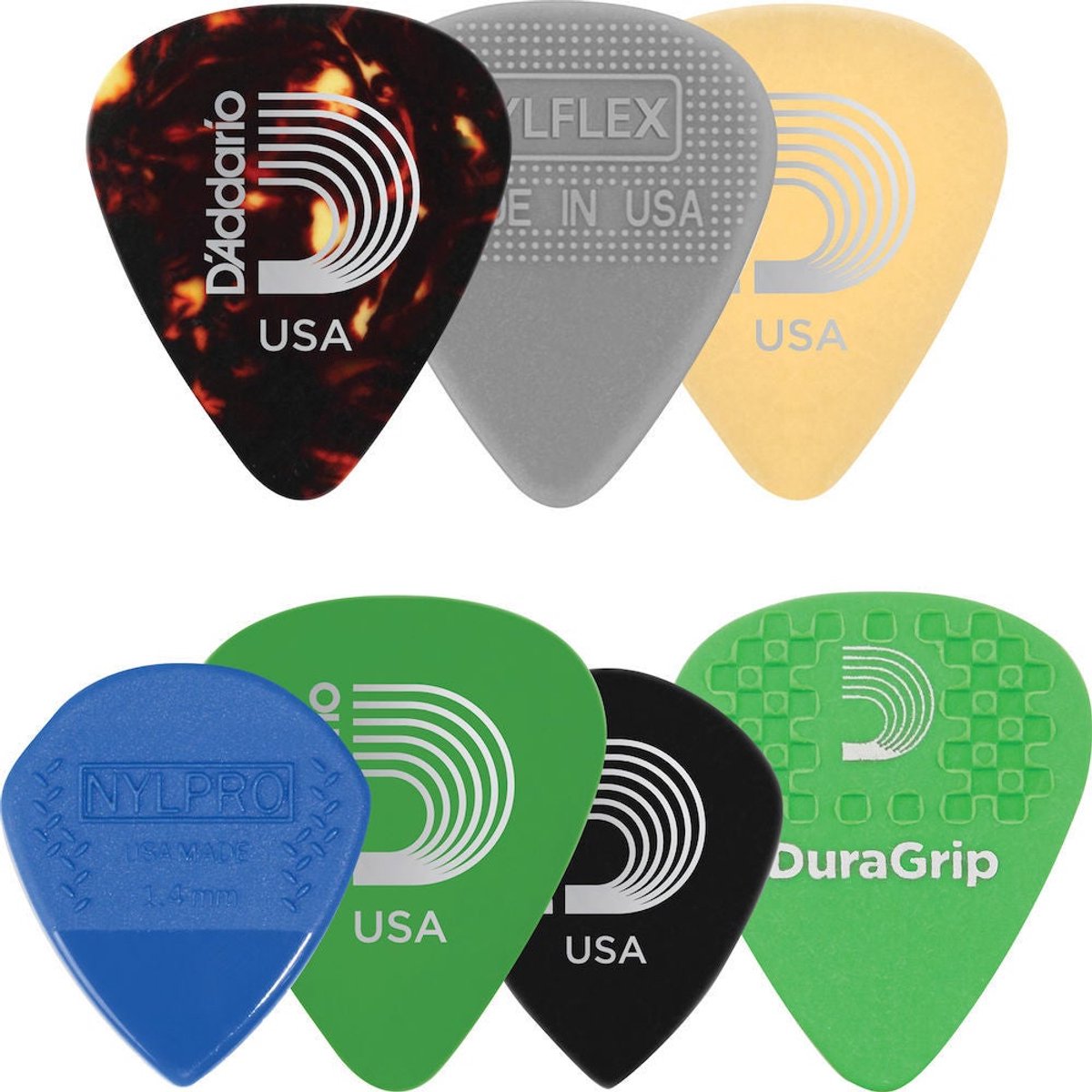 D'Addario Variety pakket Picks medium 5er Set - Plectrum set