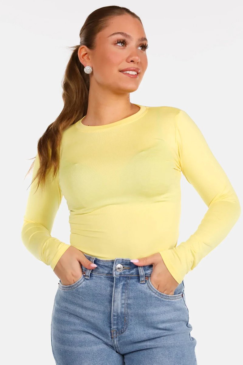 Getdrezzed Top - Maat: S - Basic travel body geel
