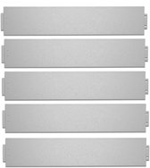 ACXIN Metalen Graskant 5 m x 15 cm - Verzinkte Tuinborder Afboording voor Gazon, Bloembed en Tuinpad - Weerbestendig en Duurzaam - Zilver