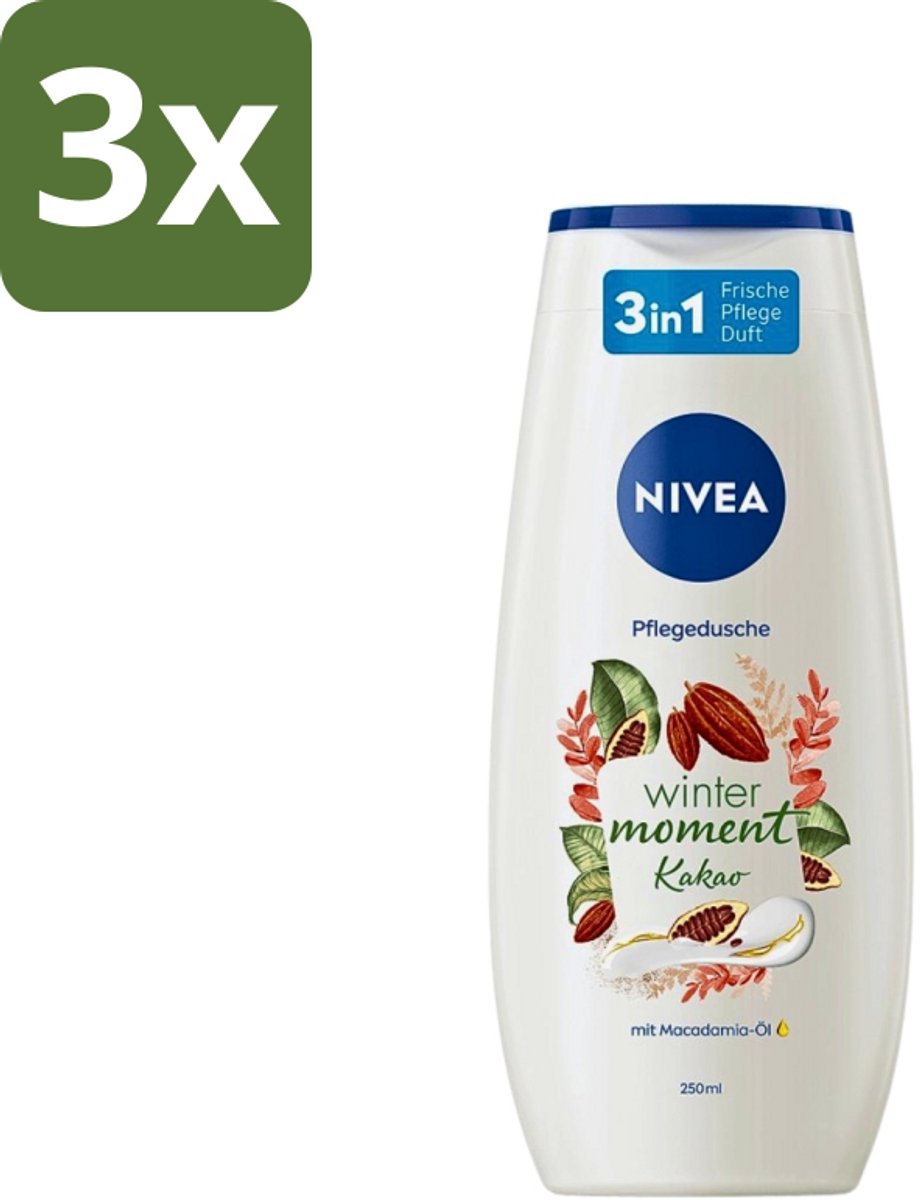 Nivea - Douchegel - Winter Moment Cacao - 250 ml - Bulkverpakking - 3 stuks