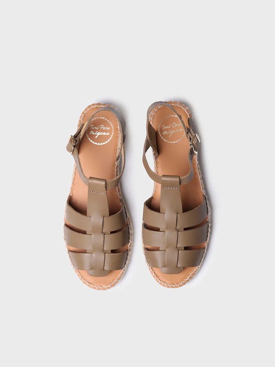 Platte leren jelly sandalen voor dames | EMMA