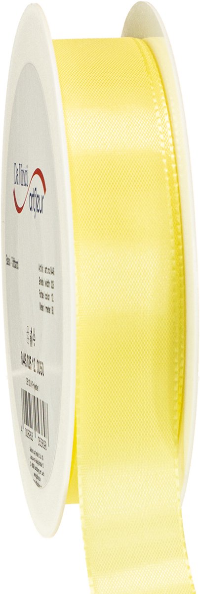 Decoratief lint taft lint cadeau lint lichtgeel 25mm 50m