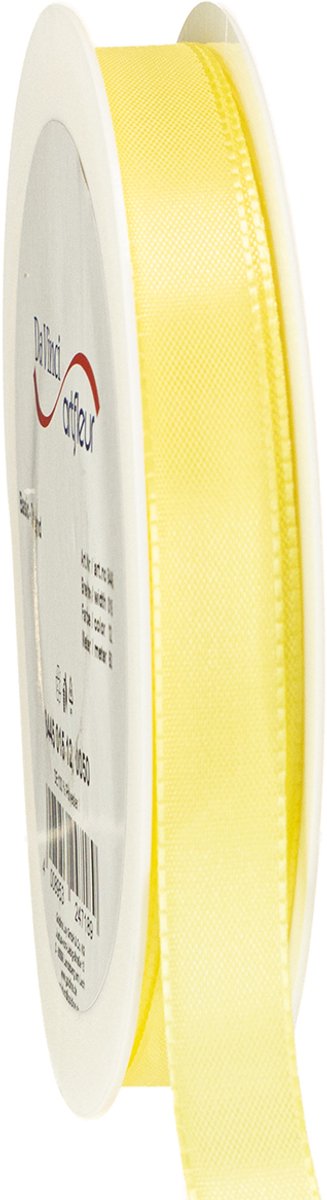 Decoratief lint taft lint cadeau lint lichtgeel 15mm 50m