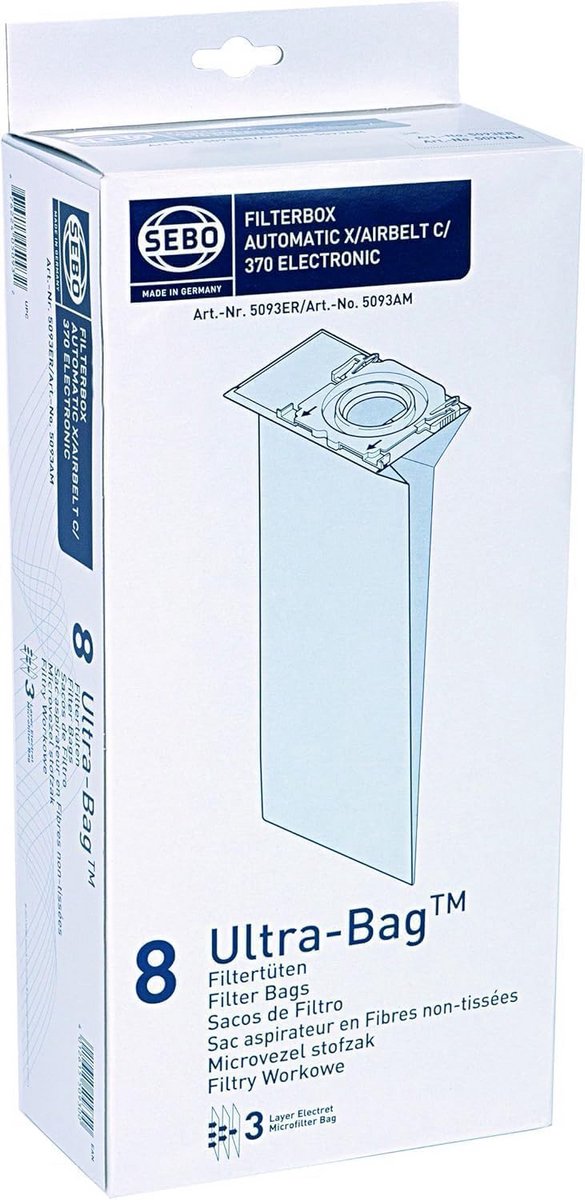 Stofzuigerzakken voor X1 t/m X5 & XP2/XP3 Modellen - Inclusief Huisdierfilters - 8 Stuks