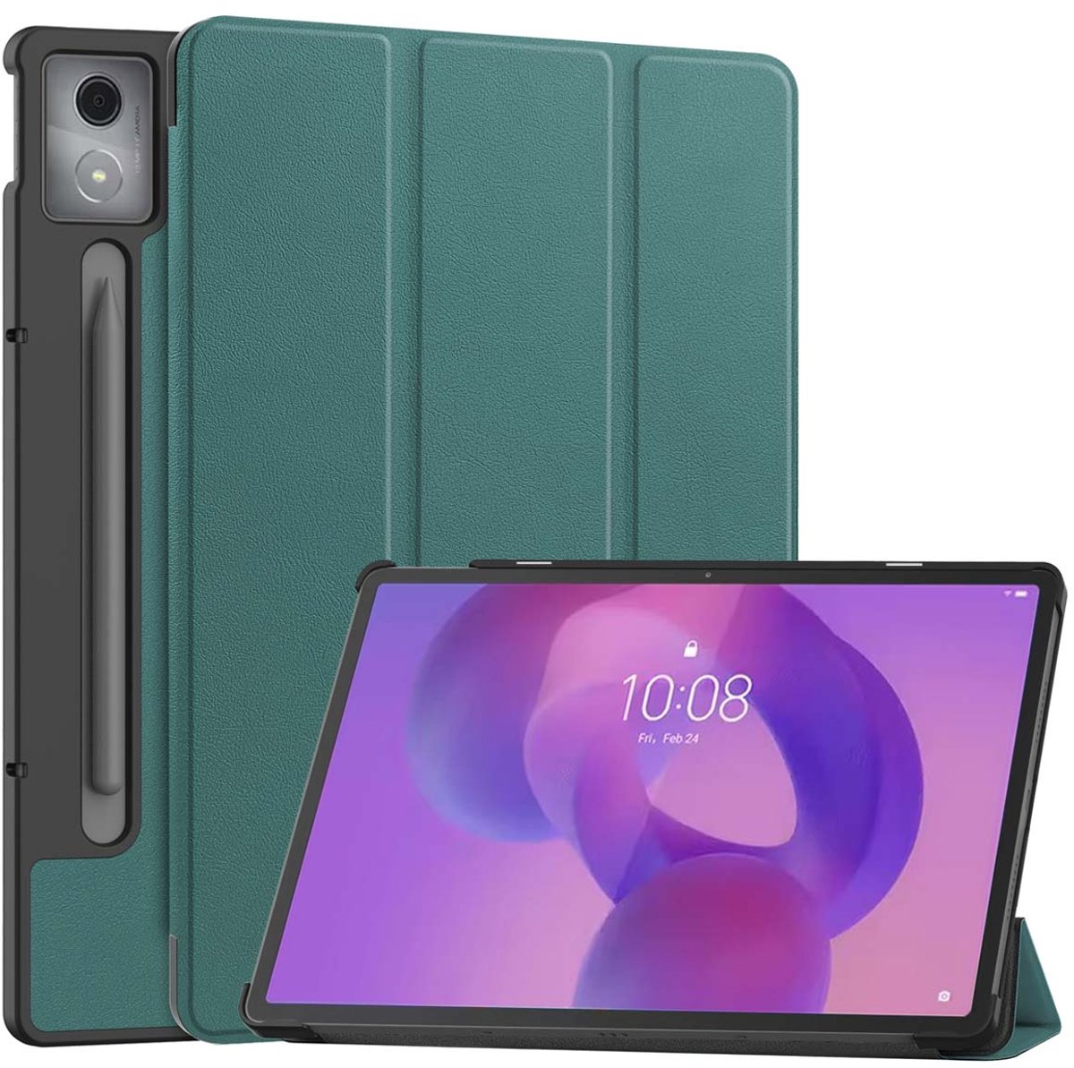 imoshion Tablet Hoes - Geschikt voor Lenovo Idea Tab Pro - Trifold Bookcase - Donkergroen