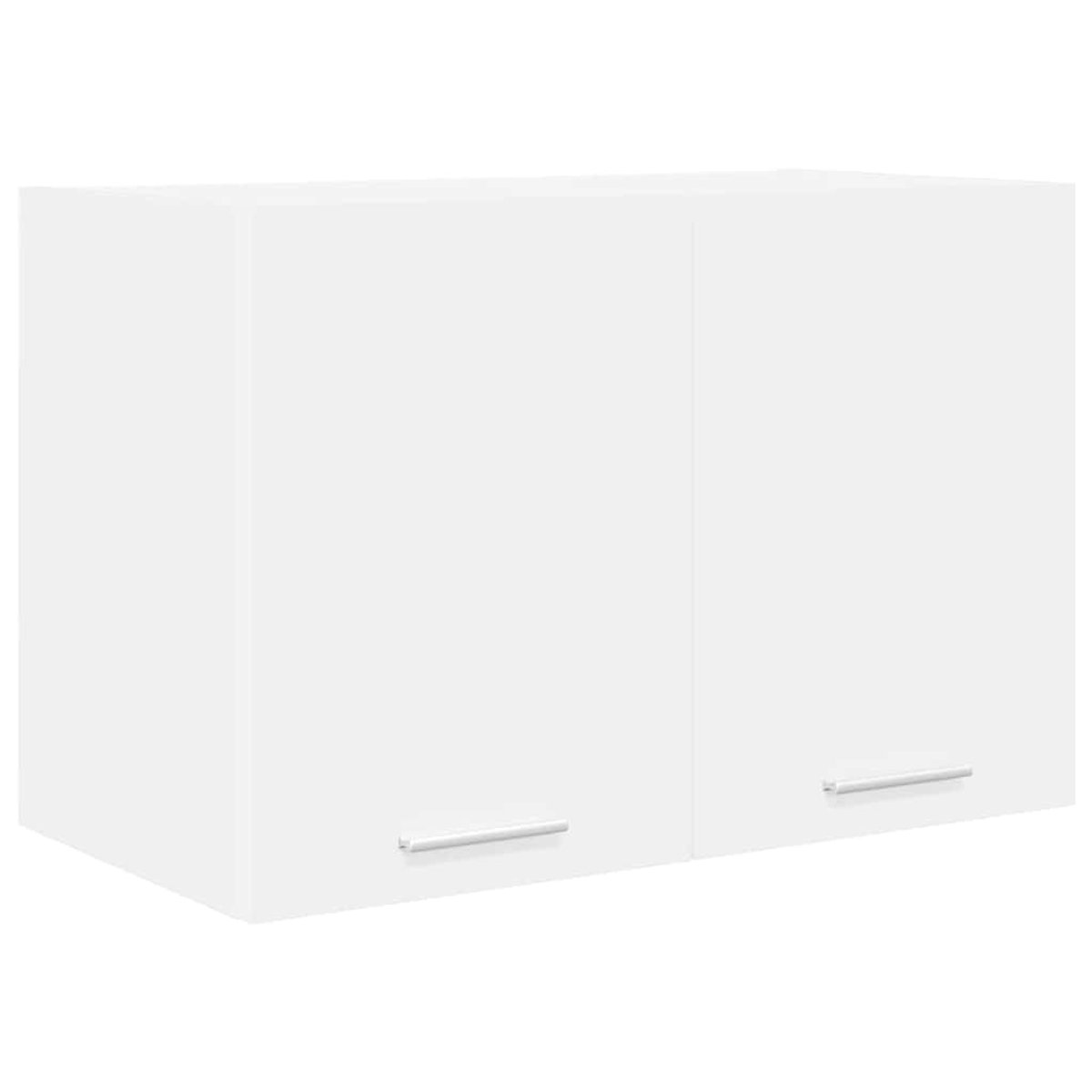 vidaXL Hangkast - met - 2 - deuren - Wit - 60 - x - 31 - x - 40 - cm - Bewerkt - hout