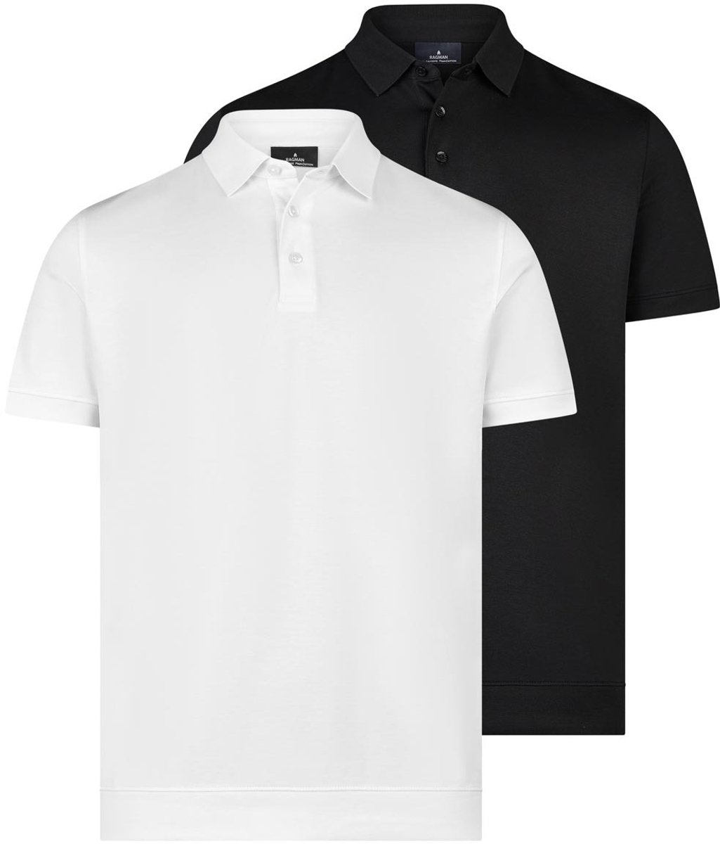 RAGMAN Heren poloshirt 2 pack Basic