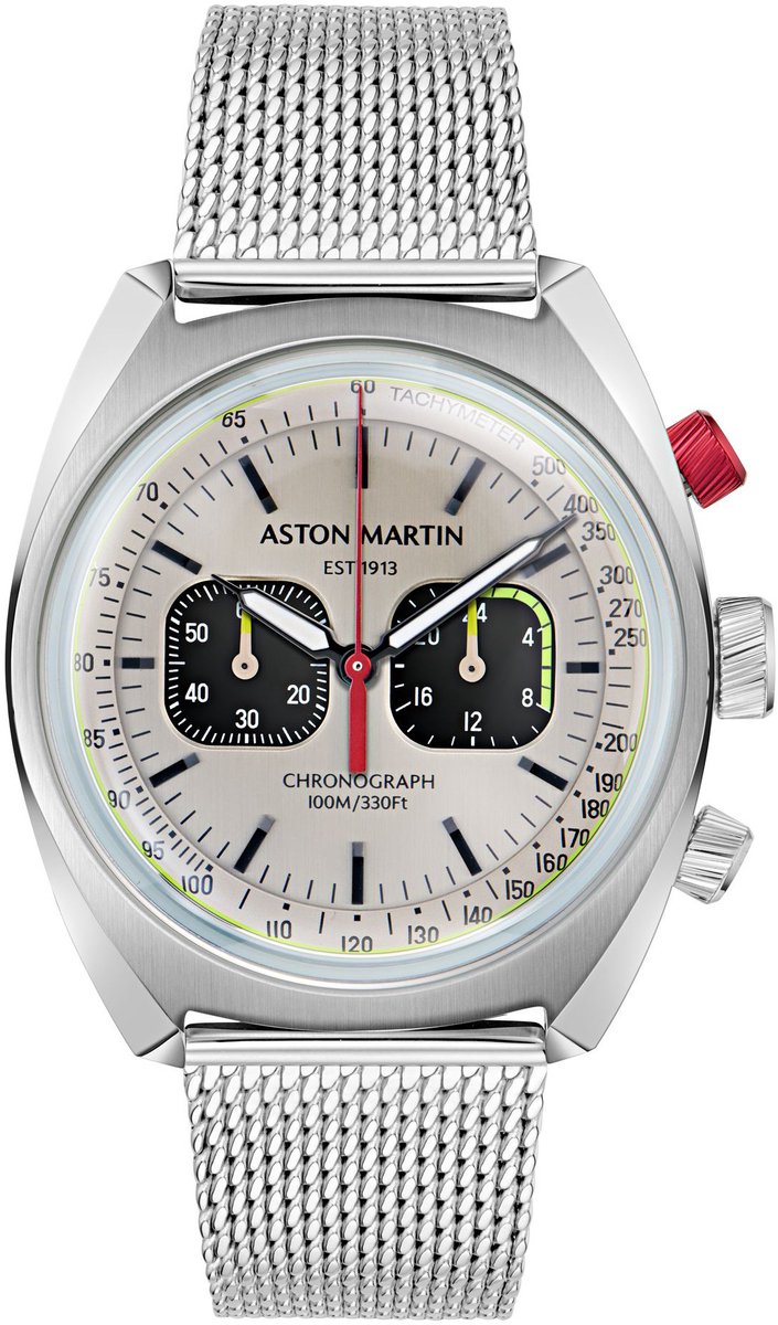 Aston Martin Aml Timeless TS2 MTTS2F501 Horloge - Staal - Zilverkleurig - Ø 43 mm