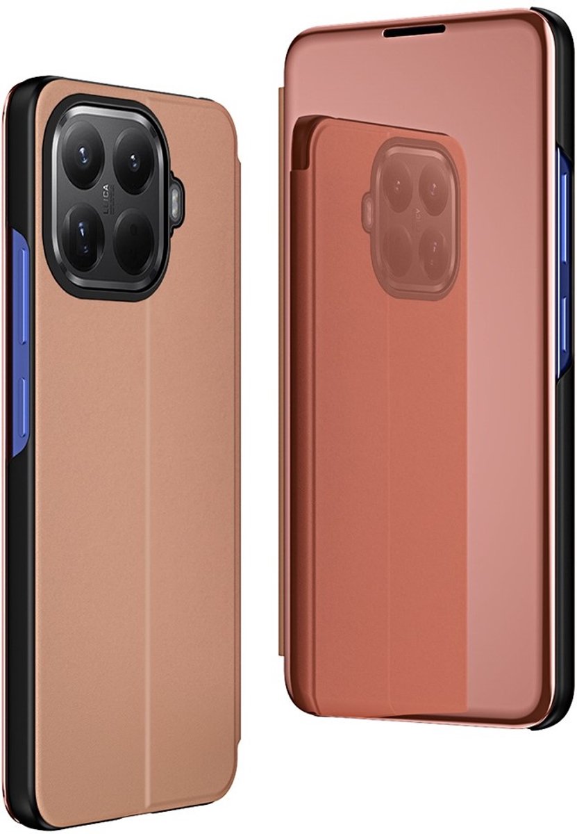 Hoesje geschikt voor Xiaomi 15T Pro - Phonesta Smart View Mirror Book Case - Roségoud